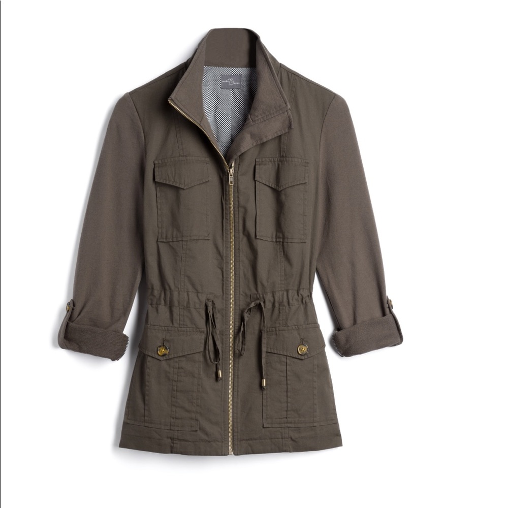 Riplee Knit Sleeve Cargo Jacket